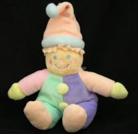 Gymboree PASTEL COLORED CLOWN Plush Lovey Toy